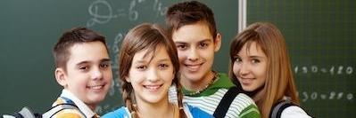 Students smiling after a dental visit to The Dental Health Center in Aston, PA